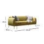 Atelier del Sofa Sofa trosed Sevilla 3 Seater Yellow - slika 5