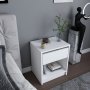 HANAH HOME Noćni stočić Sheridan White - slika 2