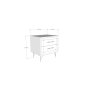 HANAH HOME Noćni stočić Night Walnut - slika 4
