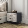 HANAH HOME Noćni stočić Night Light Grey - slika 1