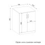 HANAH HOME Kupatilski ormarić Benito Alt White - slika 5