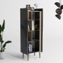 HANAH HOME Komoda Lagomood Ruby Walnut Anthracite - slika 4