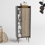 HANAH HOME Komoda Lagomood Ruby Walnut Anthracite - slika 1