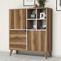 HANAH HOME Višenamenski ormar Pulse Walnut White - slika 3