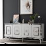 HANAH HOME Komoda Karya White Silver - slika 2