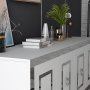 HANAH HOME Komoda Karya White Silver - slika 4