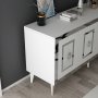 HANAH HOME Komoda Karya White Silver - slika 5
