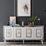 HANAH HOME Komoda Karya White Silver - slika 1