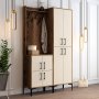 HANAH HOME Cipelarnik sa čivilukom Berlin BA Walnut Cream - slika 2