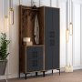 HANAH HOME Cipelarnik sa čivilukom Berlin BA Walnut Anthracite - slika 2