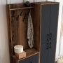 HANAH HOME Cipelarnik sa čivilukom Berlin BA Walnut Anthracite - slika 4