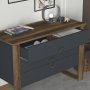 HANAH HOME Komoda Bumerang Walnut Anthracite - slika 4
