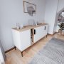 HANAH HOME Komoda Tarz Oak White - slika 2
