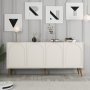 HANAH HOME Komoda Lyon 81 Cream Walnut - slika 1