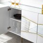 HANAH HOME Komoda Nice White Gold - slika 4