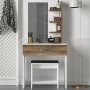 HANAH HOME Sto za šminkanje Olivia White Walnut - slika 2