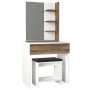 HANAH HOME Sto za šminkanje Olivia White Walnut - slika 4