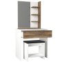 HANAH HOME Sto za šminkanje Olivia White Walnut - slika 5