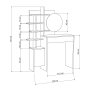 HANAH HOME Sto za šminkanje Mup White Oak - slika 4