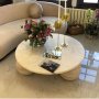 HANAH HOME Sto za dnevnu sobu Mermer Coffee 4 Cream - slika 2