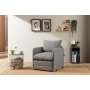 Atelier del Sofa Fotelja na razvlačenje Saga Single Light Grey - slika 2
