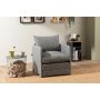 Atelier del Sofa Fotelja na razvlačenje Saga Single Light Grey - slika 1