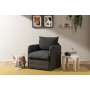 Atelier del Sofa Fotelja na razvlačenje Saga Single Dark Grey - slika 2