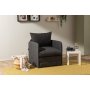 Atelier del Sofa Fotelja na razvlačenje Saga Single Dark Grey - slika 1
