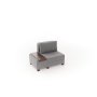 Atelier del Sofa Fotelja na razvlačenje Perenna Linen Left Grey - slika 5