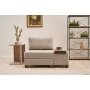 Atelier del Sofa Fotelja na razvlačenje Perenna Linen Right Cream - slika 1