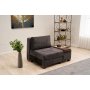 Atelier del Sofa Fotelja na razvlačenje Perenna Chenille Right Anthracite - slika 2