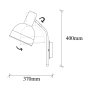 OPVIQ Zidna lampa Berceste 183BLACK A - slika 3