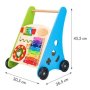 ECO TOYS Edukativna drvena guralica činele + kocke - slika 5