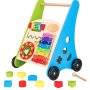 ECO TOYS Edukativna drvena guralica činele + kocke - slika 1