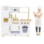 ECO TOYS Velika drvena kuhinja za decu white and gold - slika 5