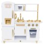 ECO TOYS Velika drvena kuhinja za decu white and gold - slika 1