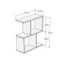 HOME LINE Pomoćni stočić Zet Sapphire Oak - slika 4
