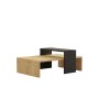 HOME LINE Sto za dnevnu sobu Glow Sapphire Oak Anthracite - slika 4