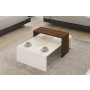 HOME LINE Sto za dnevnu sobu Glow White Walnut - slika 3