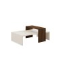 HOME LINE Sto za dnevnu sobu Glow White Walnut - slika 4