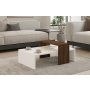 HOME LINE Sto za dnevnu sobu Glow White Walnut - slika 1