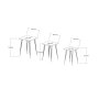 HOME LINE Set stolova Mali Walnut - slika 4