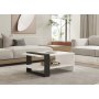 HOME LINE Sto za dnevnu sobu Funda White Anthracite - slika 1