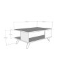 HOME LINE Sto za dnevnu sobu Seda Antik White Sapphire Oak - slika 4