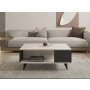 HOME LINE Sto za dnevnu sobu Seda Antik White Anthracite - slika 2