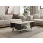 HOME LINE Sto za dnevnu sobu Seda Antik White Anthracite - slika 1