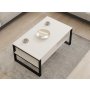 HOME LINE Sto za dnevnu sobu Devon White - slika 3