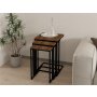 HOME LINE Set stolova Pino Walnut - slika 2