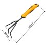 INGCO Mini baštenske grabulje sa tri kraka 300mm HGR1008 - slika 3