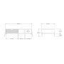 HOME LINE Sto za dnevnu sobu Serpa Sapphire Oak Anthracite - slika 5